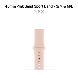 Apple 38mm/40mm Pink Sand Sport Band (GOLD PIN)